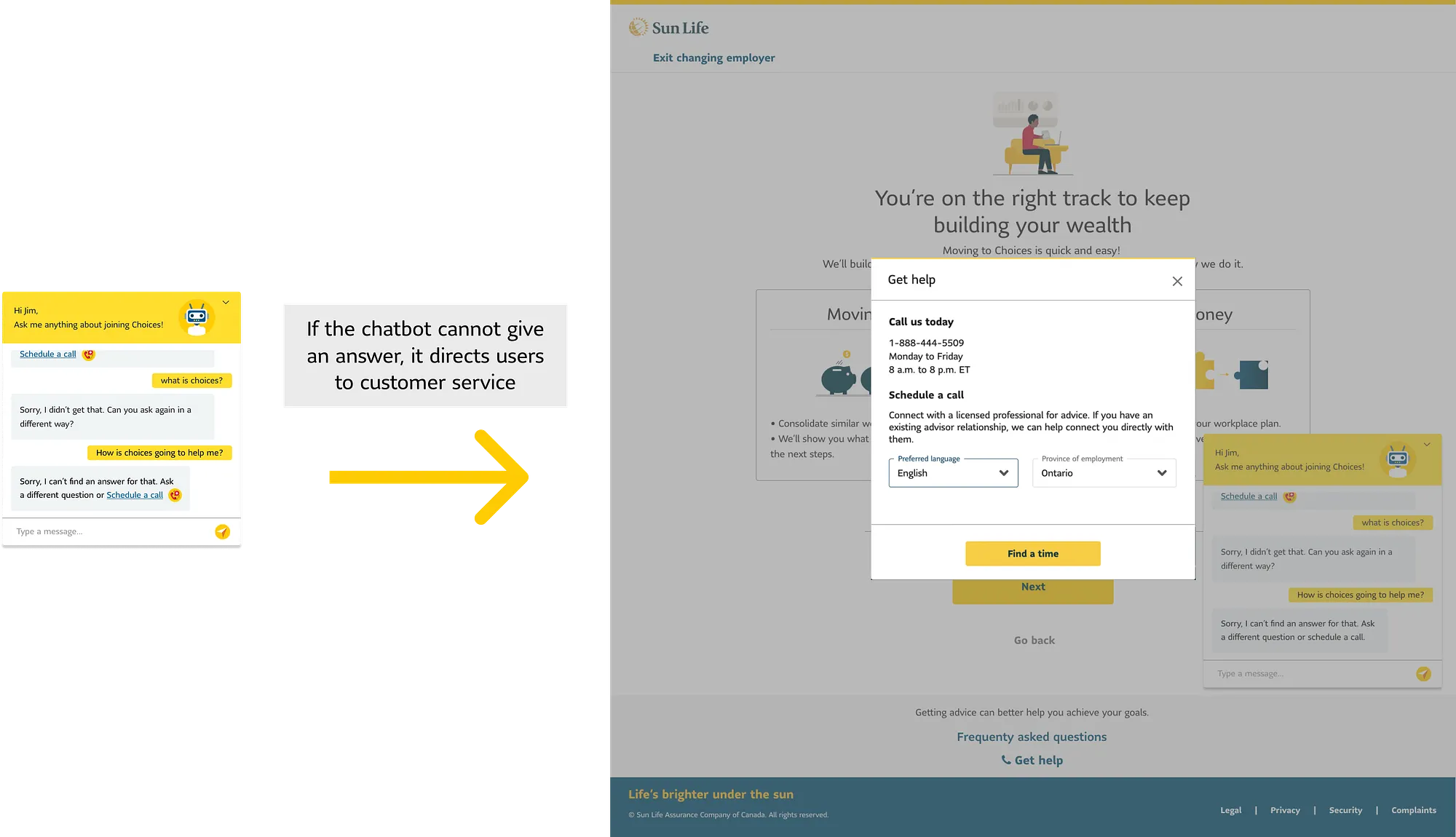Seamless handoff from chatbot to live support agent with full conversation context