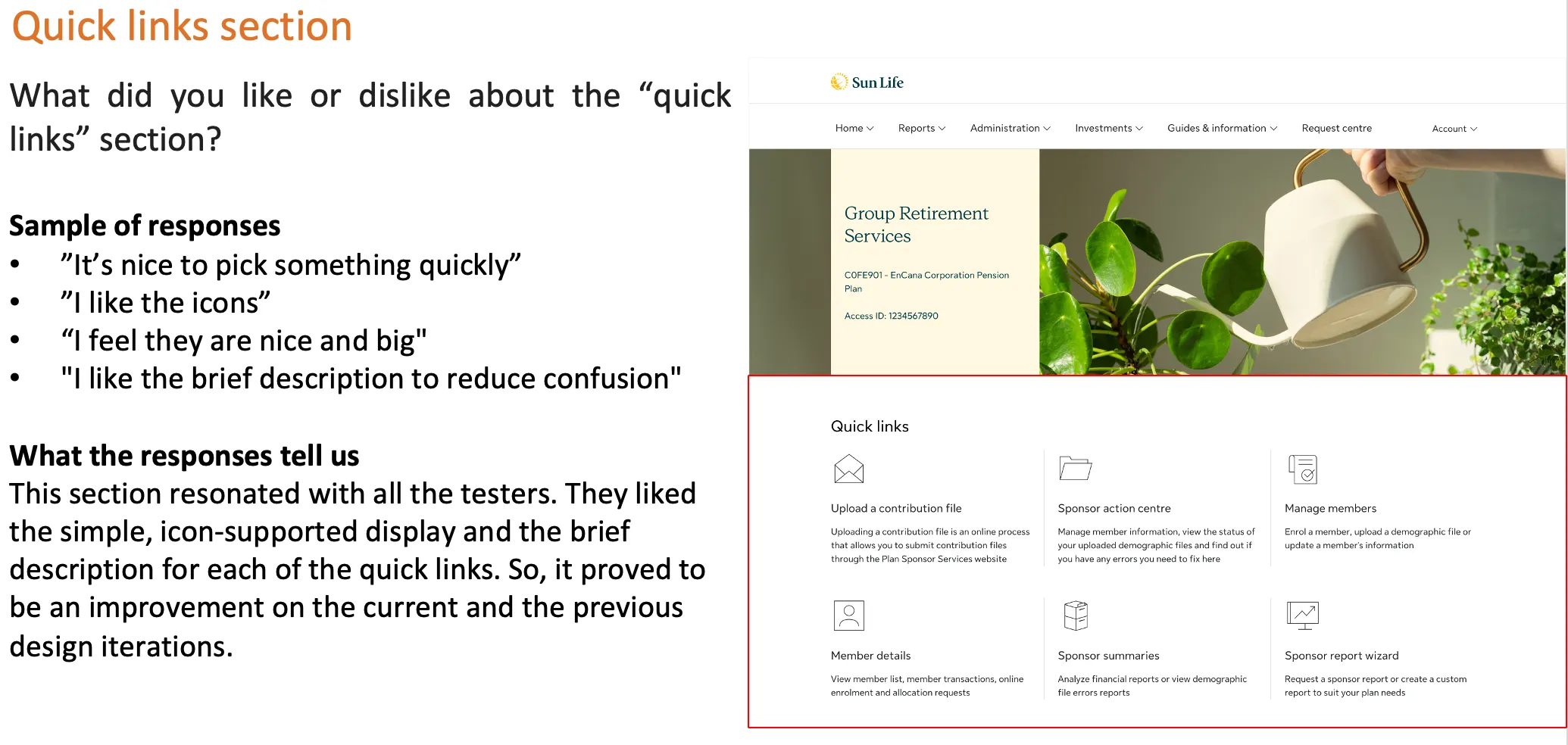 User testing session, navigation and layout testing iteration 3