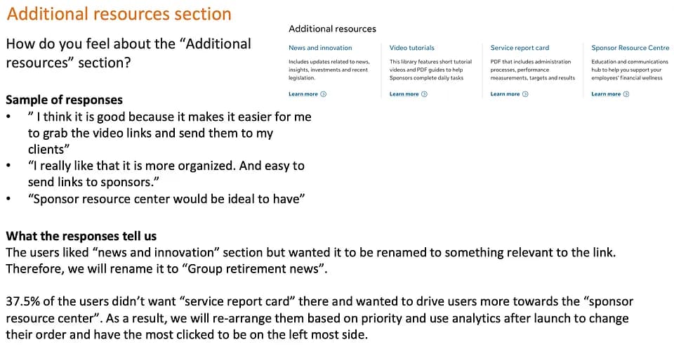 User testing session, design refinement iteration 8