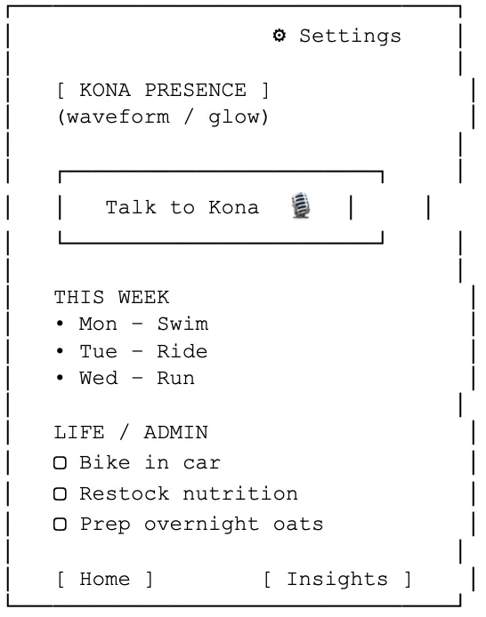 NAFAS home screen wireframe, layout and primary CTA structure