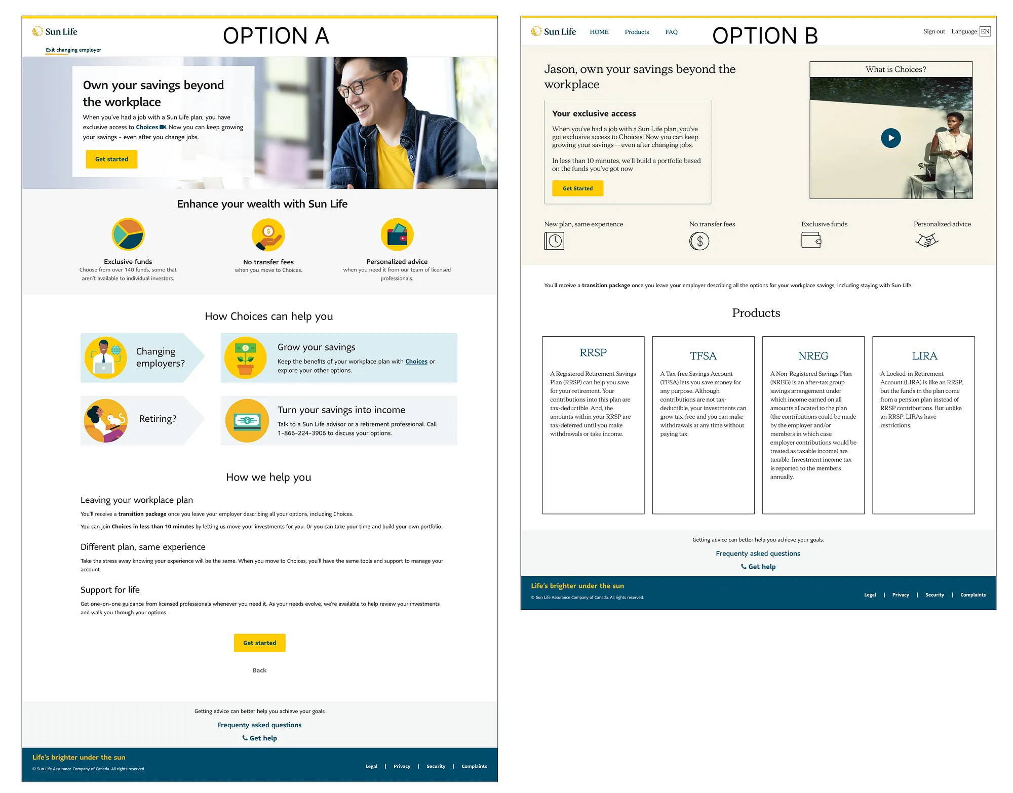 Final A/B test, validated redesign compared against the original