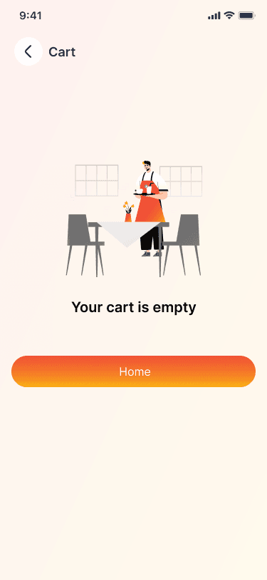 Old customer app: ordering screen 5