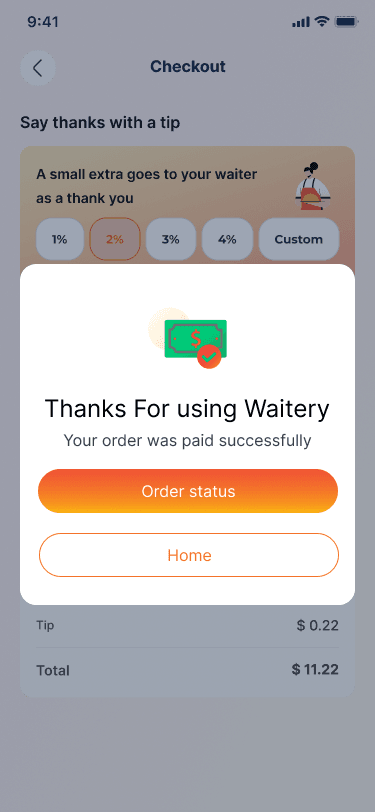 Old customer app: payment screen 4