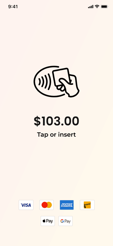 Old waiter app: payment screen 5